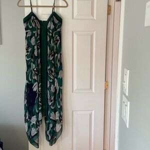 BCBGMaxazria Blue/green/white floral dress.   Size XS.